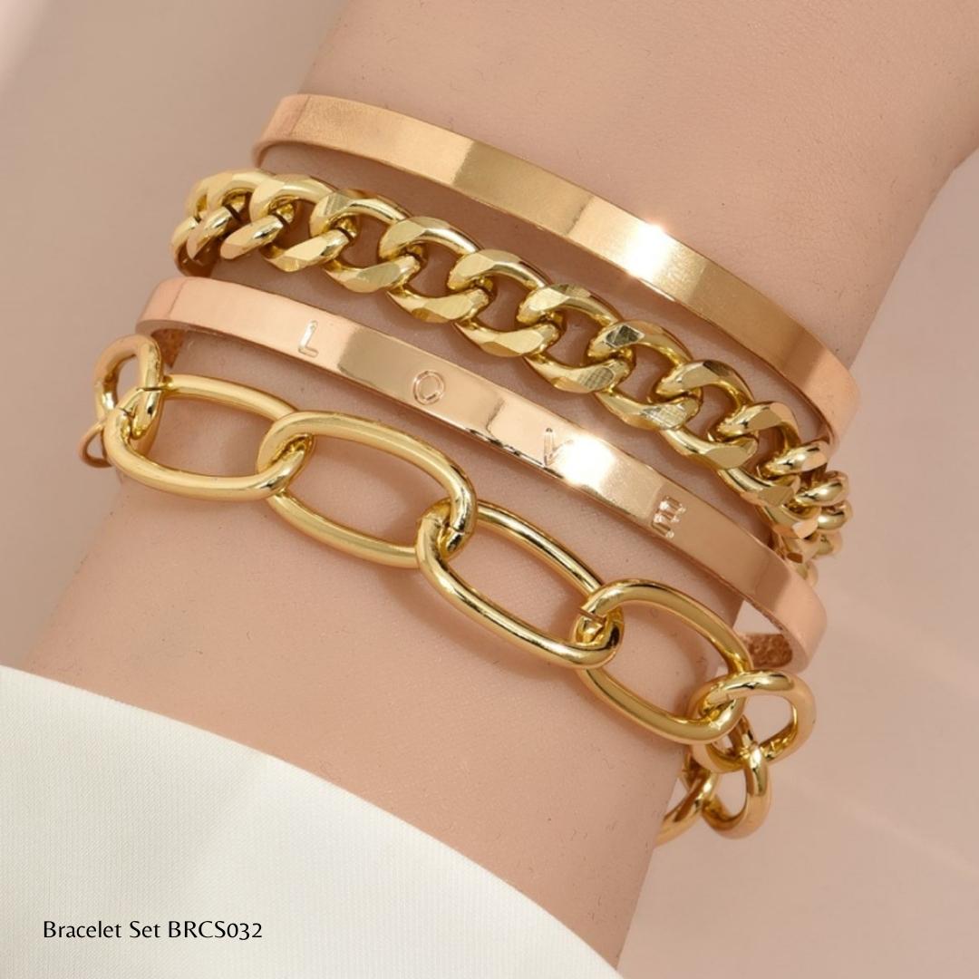 Bracelet Set | BRCS032 | Gold