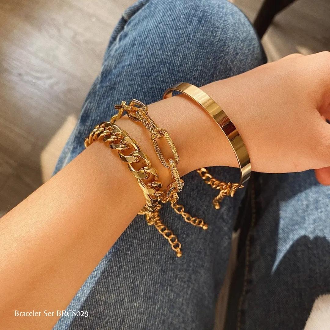 Bracelet Set | BRCS029 | Gold