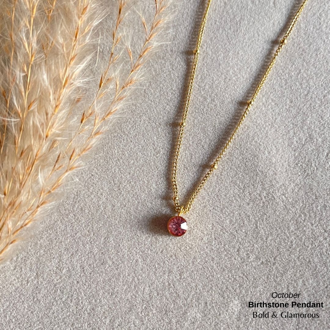 Necklace | SN095 | Birthstone | October