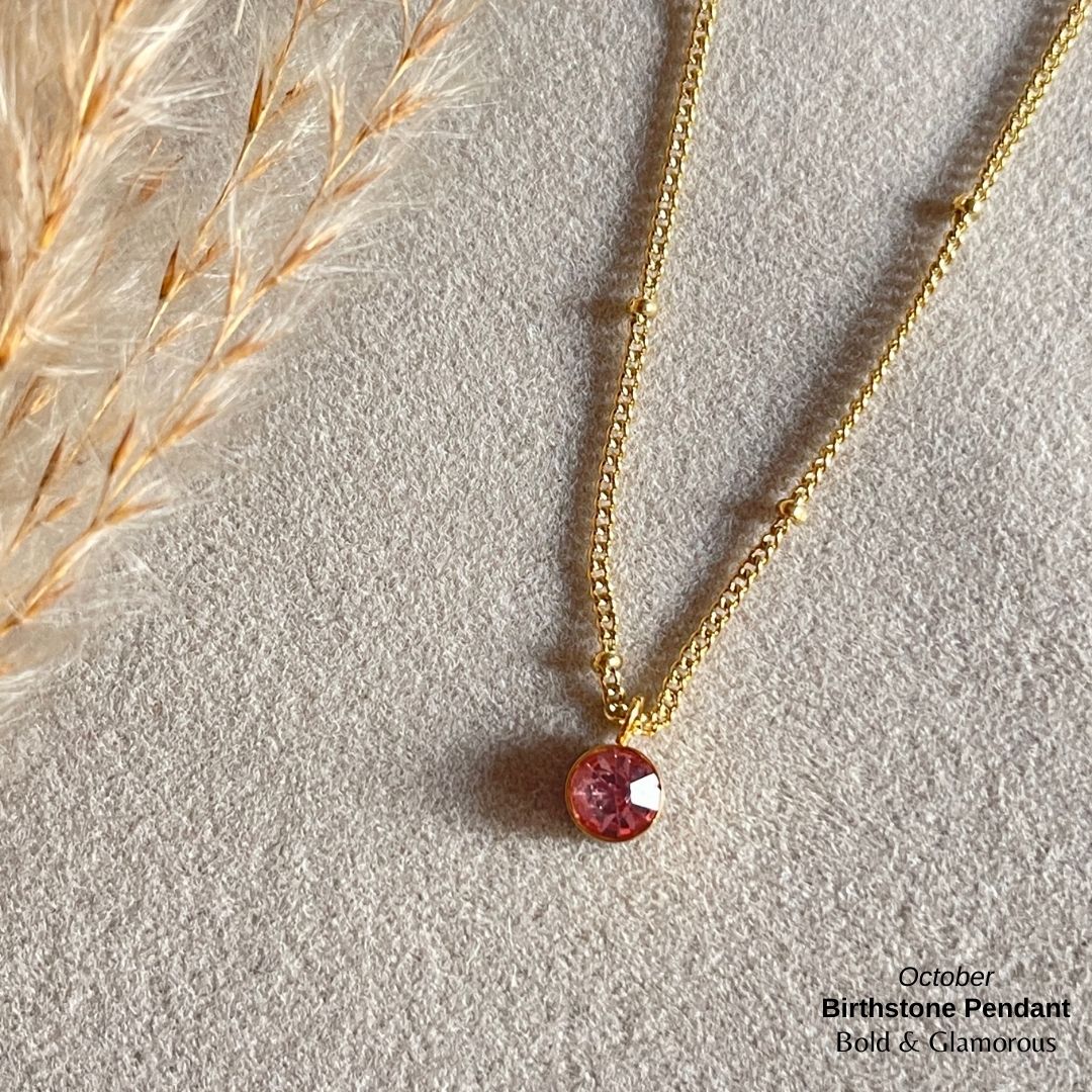 Necklace | SN095 | Birthstone | October