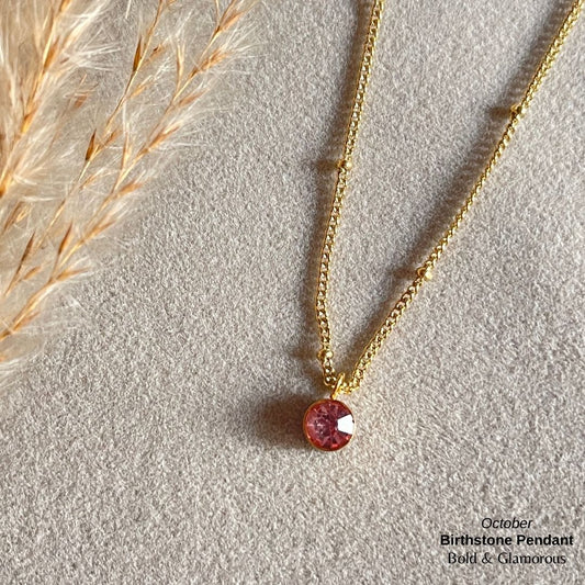 Necklace | SN095 | Birthstone | October