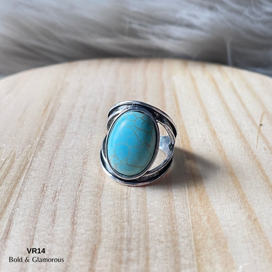 Vintage Ring | VR14 | Aqua Blue