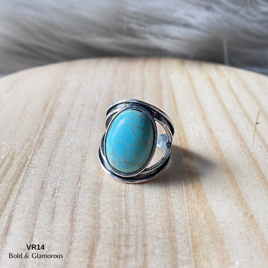 Vintage Ring | VR14 | Aqua Blue