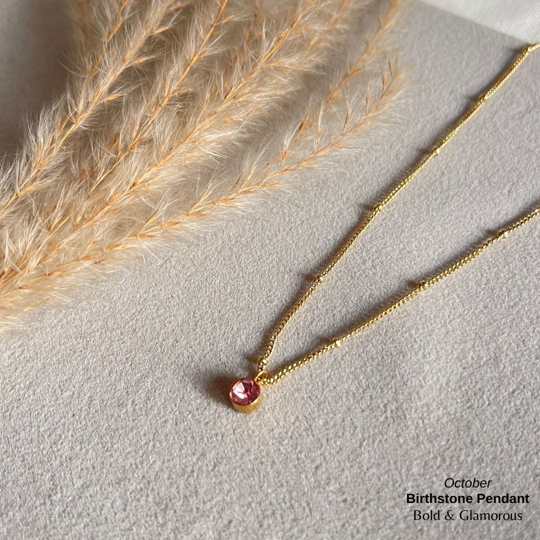 Necklace | SN095 | Birthstone | October