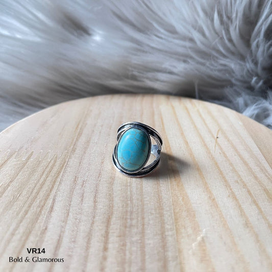 Vintage Ring | VR14 | Aqua Blue