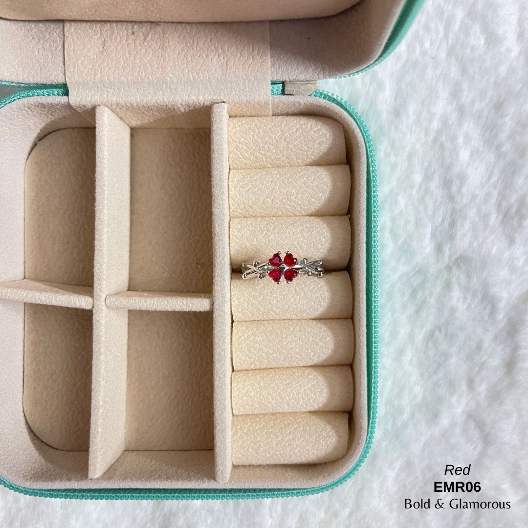Flower Ring | EMR06 | Red