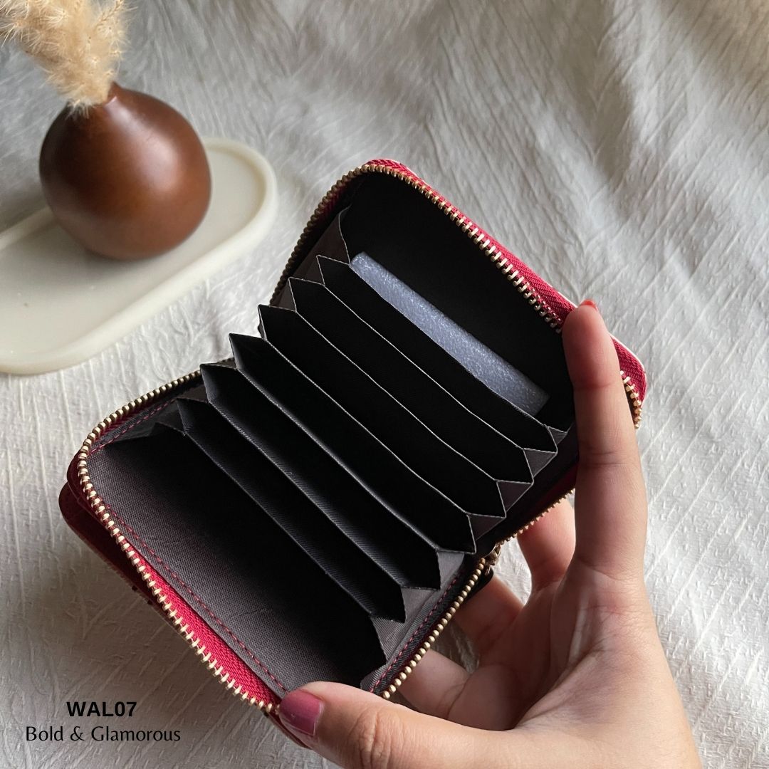 Letter Short Wallet | WAL07 | Red Beige