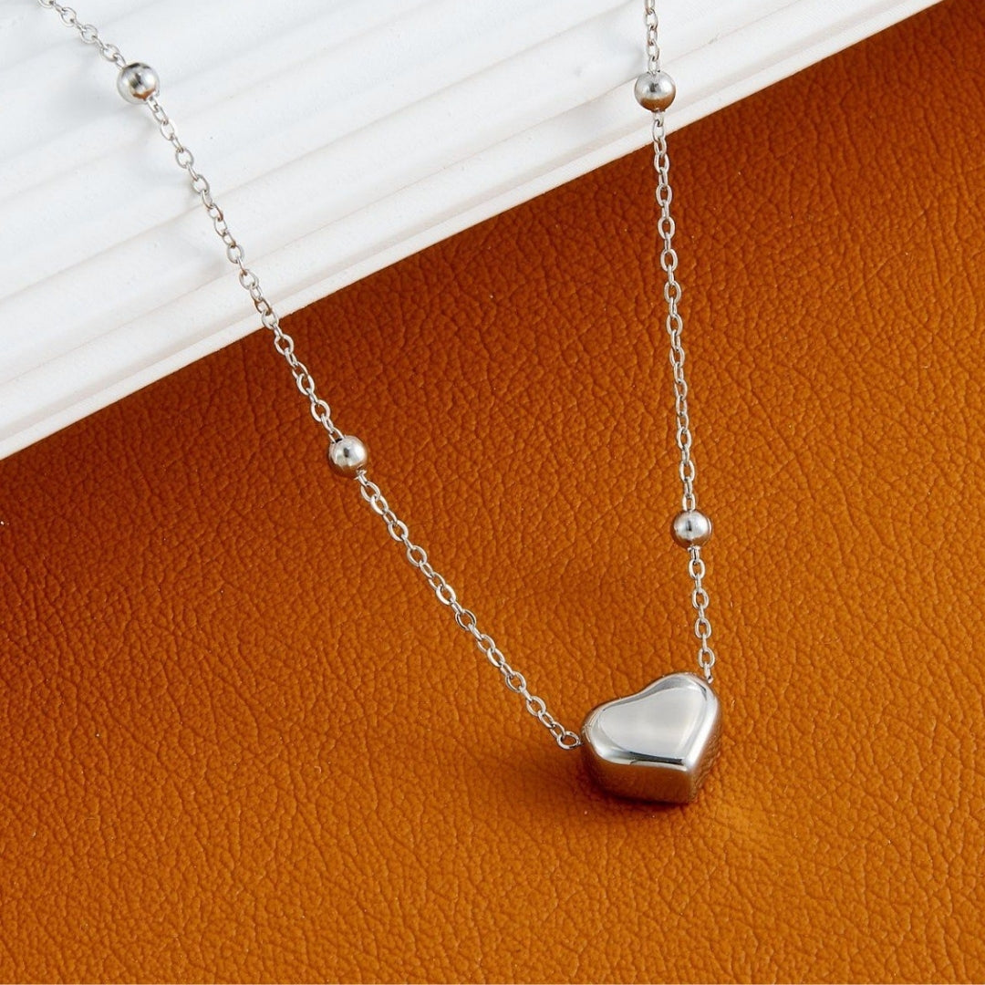 Necklace | SN071 | Heart-10 | Silver