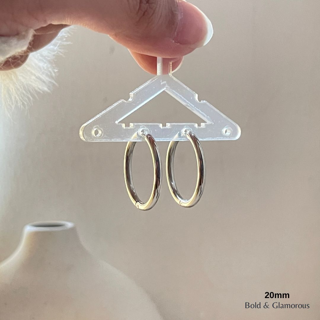 Simple Hoop Earring | 20mm | Silver