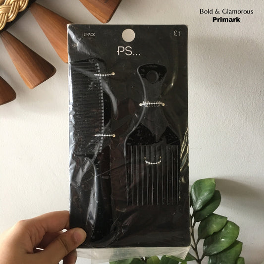 Primark PS 2 in 1 Comb Set | Black
