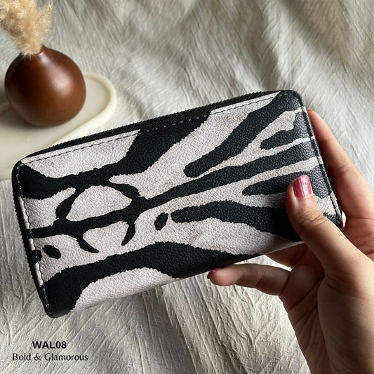 Bright Leather Wallet | WAL08 | Zebra