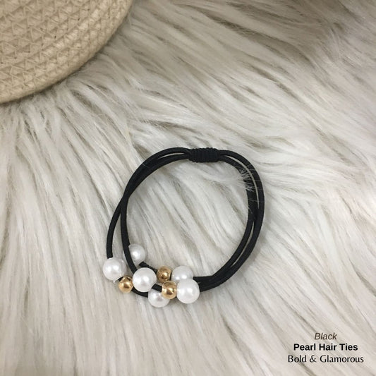 Pearl Hair Band 3 Layer | Black