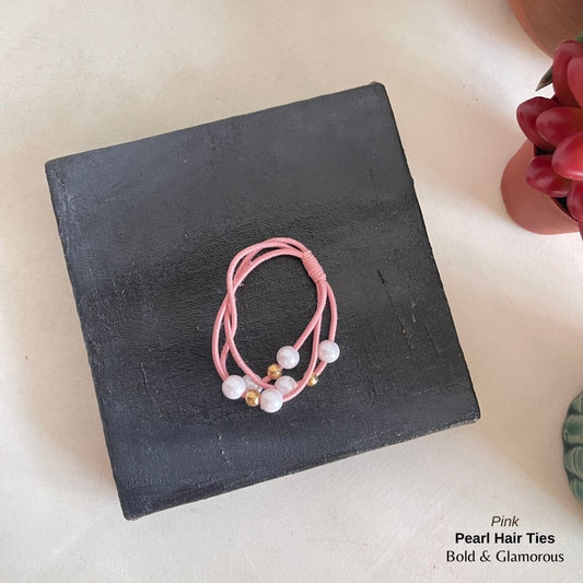 Pearl Hair Band 3 Layer | Pink