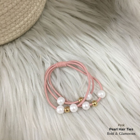 Pearl Hair Band 3 Layer | Pink