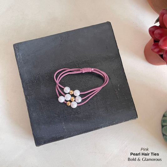 Pearl Hair Band 3 Layer | Purple