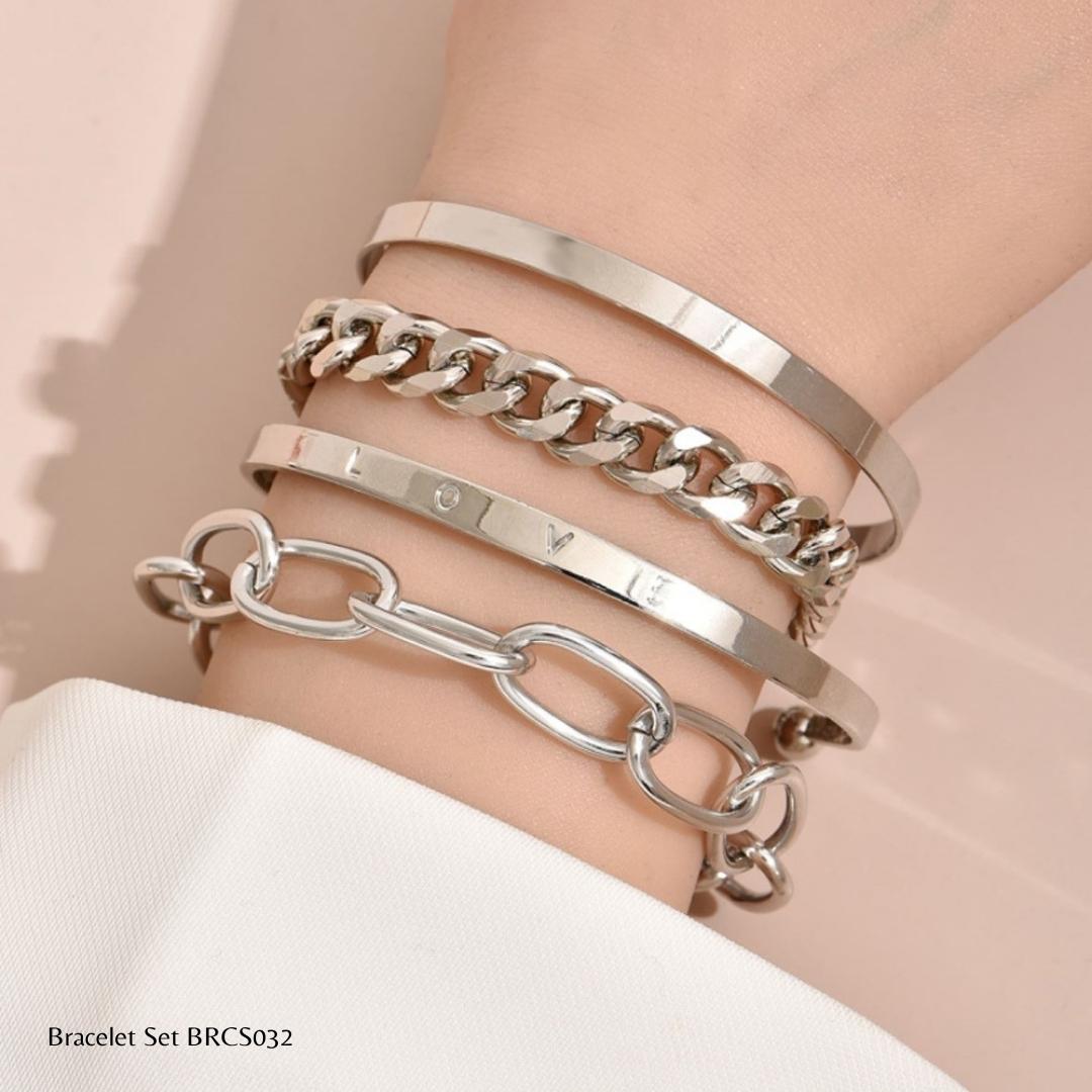 Bracelet Set | BRCS032 | Silver