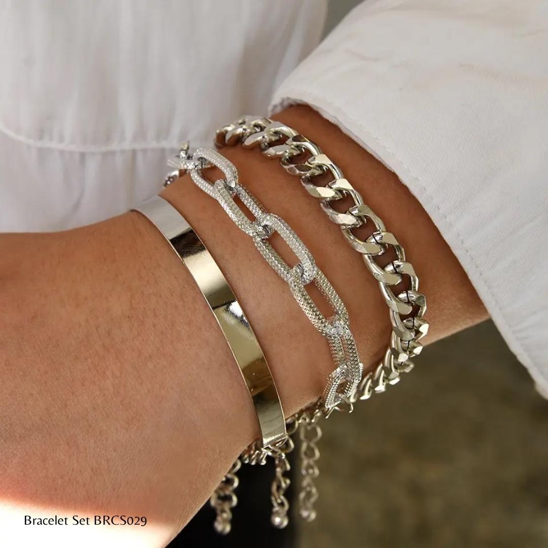 Bracelet Set | BRCS029 | Silver