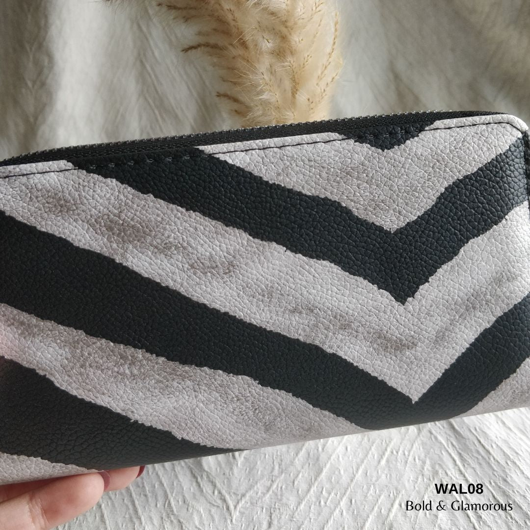 Bright Leather Wallet | WAL08 | Zebra