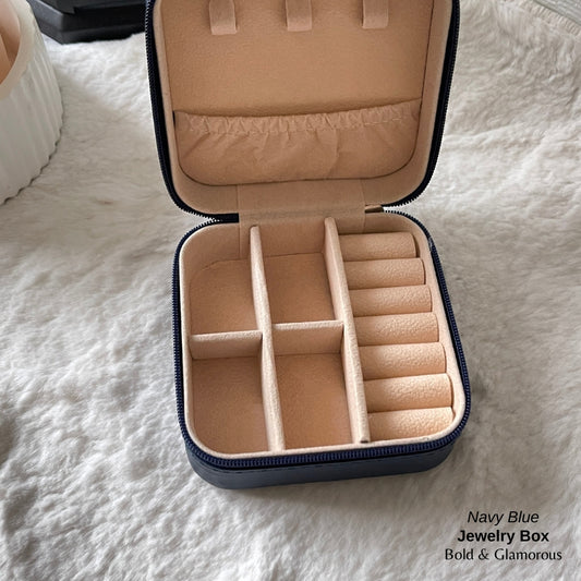 Jewelry Box (Travel Size) - Navy Blue