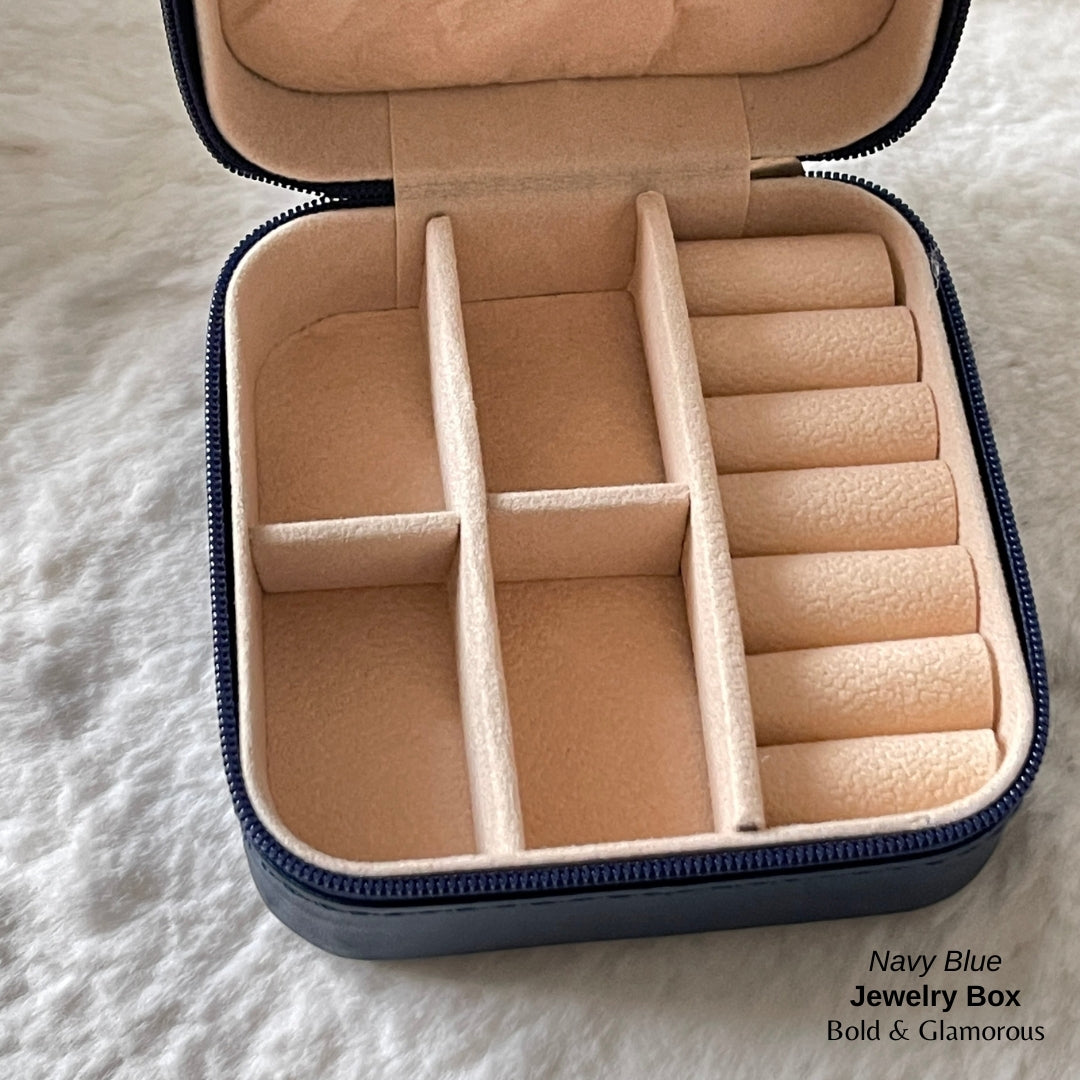 Jewelry Box (Travel Size) - Navy Blue