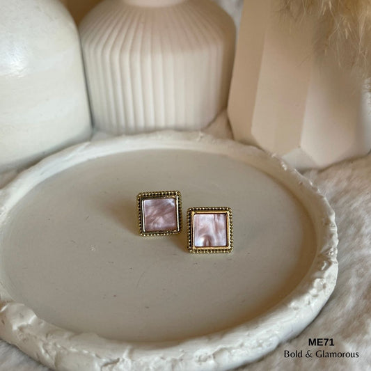 Stud Earring | ME71 | Riane | Pink