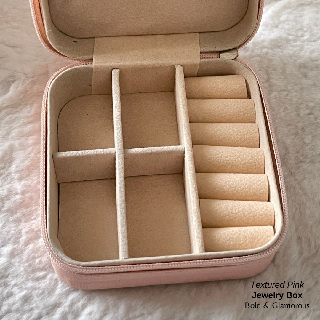 Jewelry Box (Travel Size) - Textured Pink