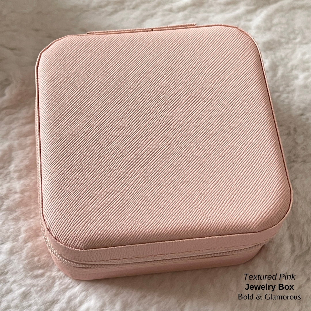 Jewelry Box (Travel Size) - Textured Pink