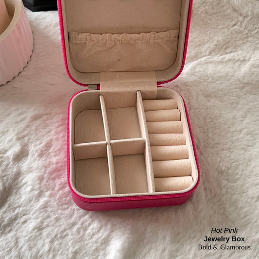 Jewelry Box (Travel Size) - Hot Pink