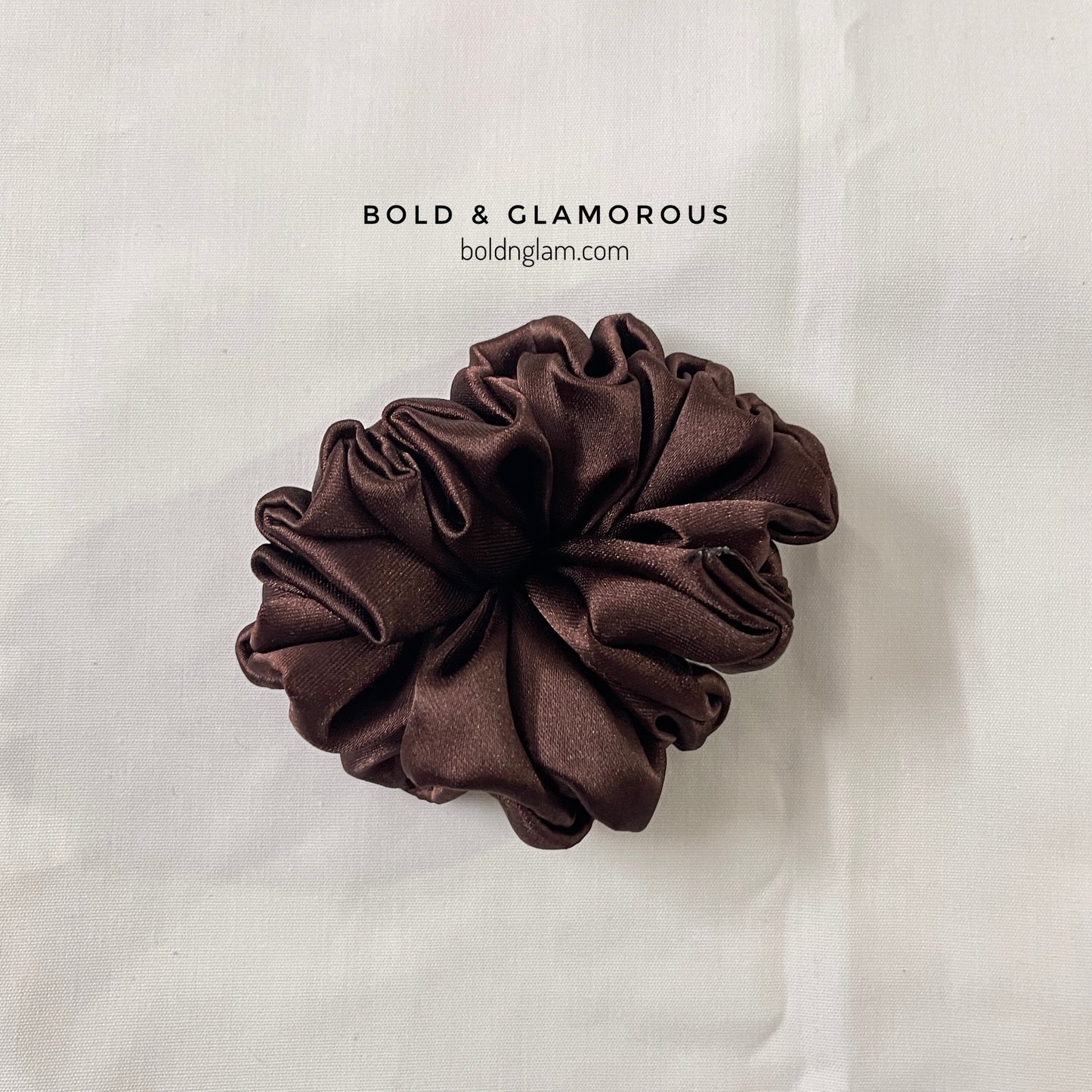Japanese Silk Scrunchies #2 Chocolaate Brown