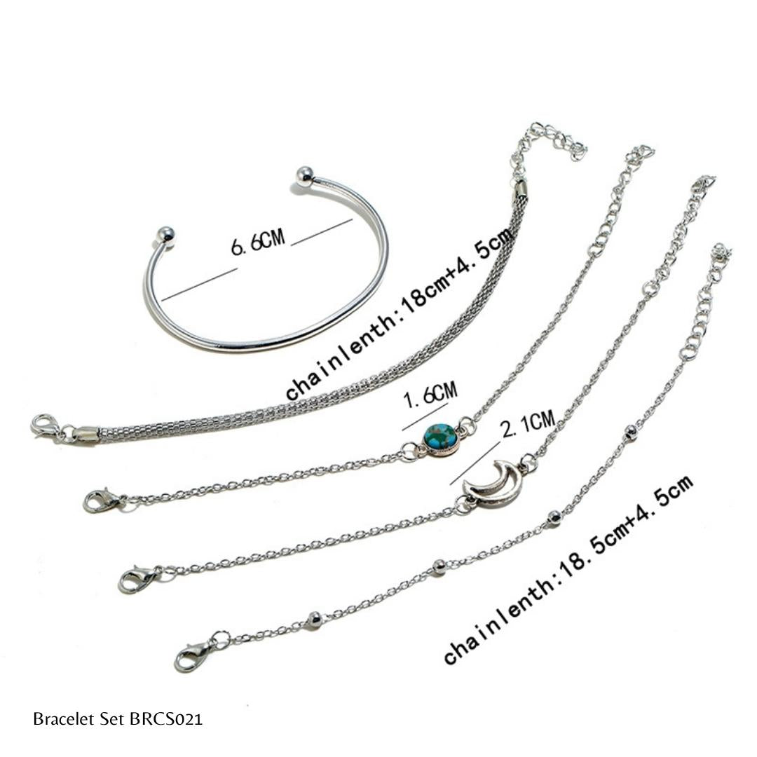 Bracelet Set | BRCS021 | Silver