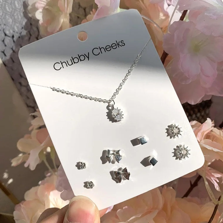 Silver Crystal Rhinestone Jewelry | Set #3