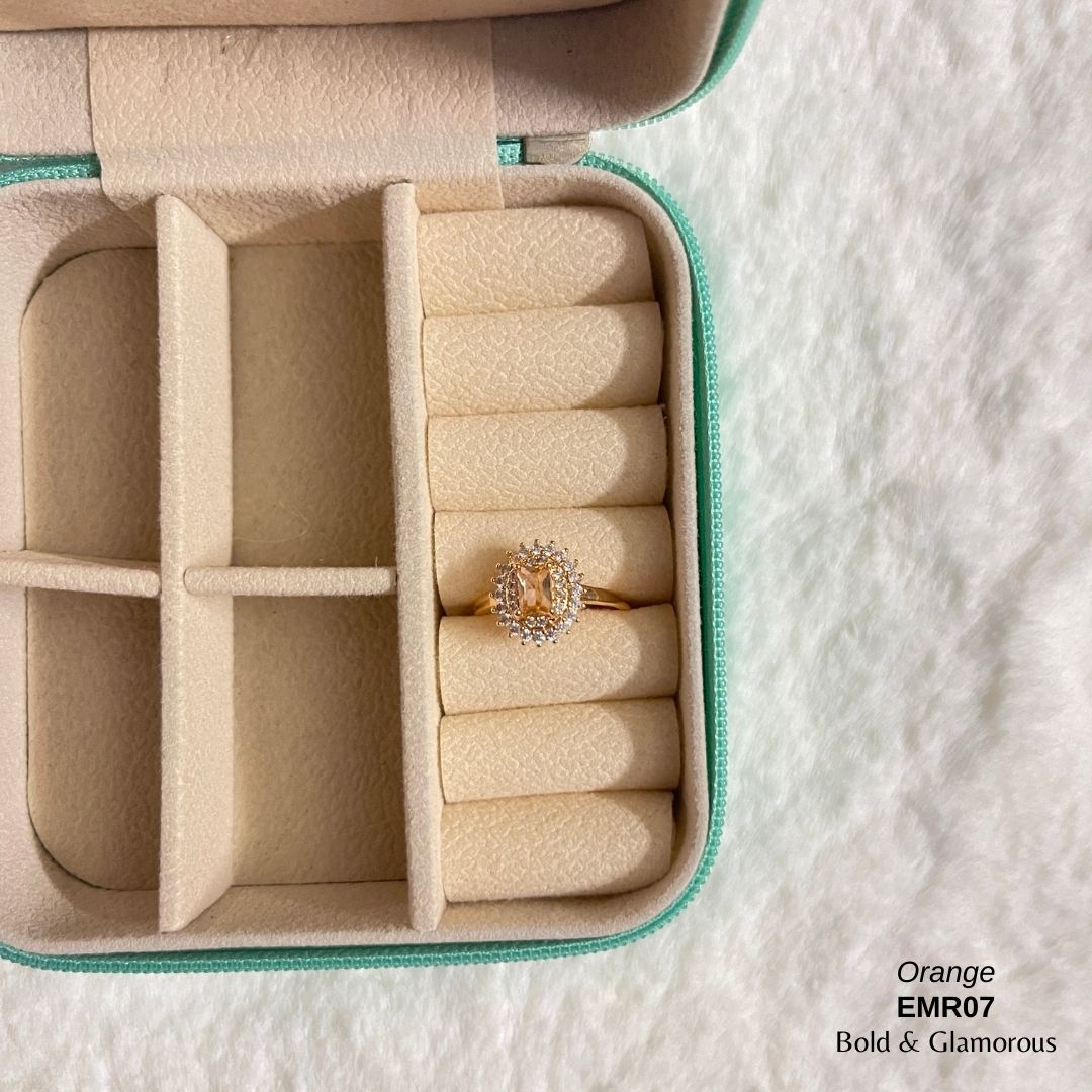 Diamond Cut Ring | EMR07 | Orange