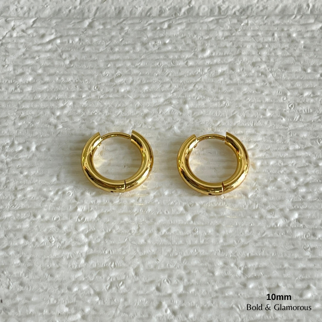 Simple Hoop Earring | 10mm | Gold