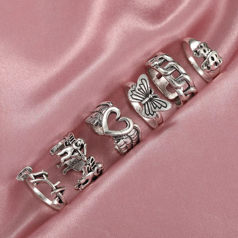 Finger Ring Set | RS024 | Silver