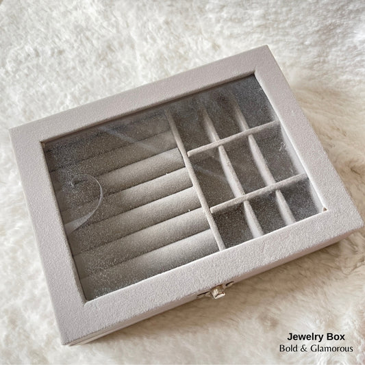 Jewelry Box (Glass Cover) - Gray