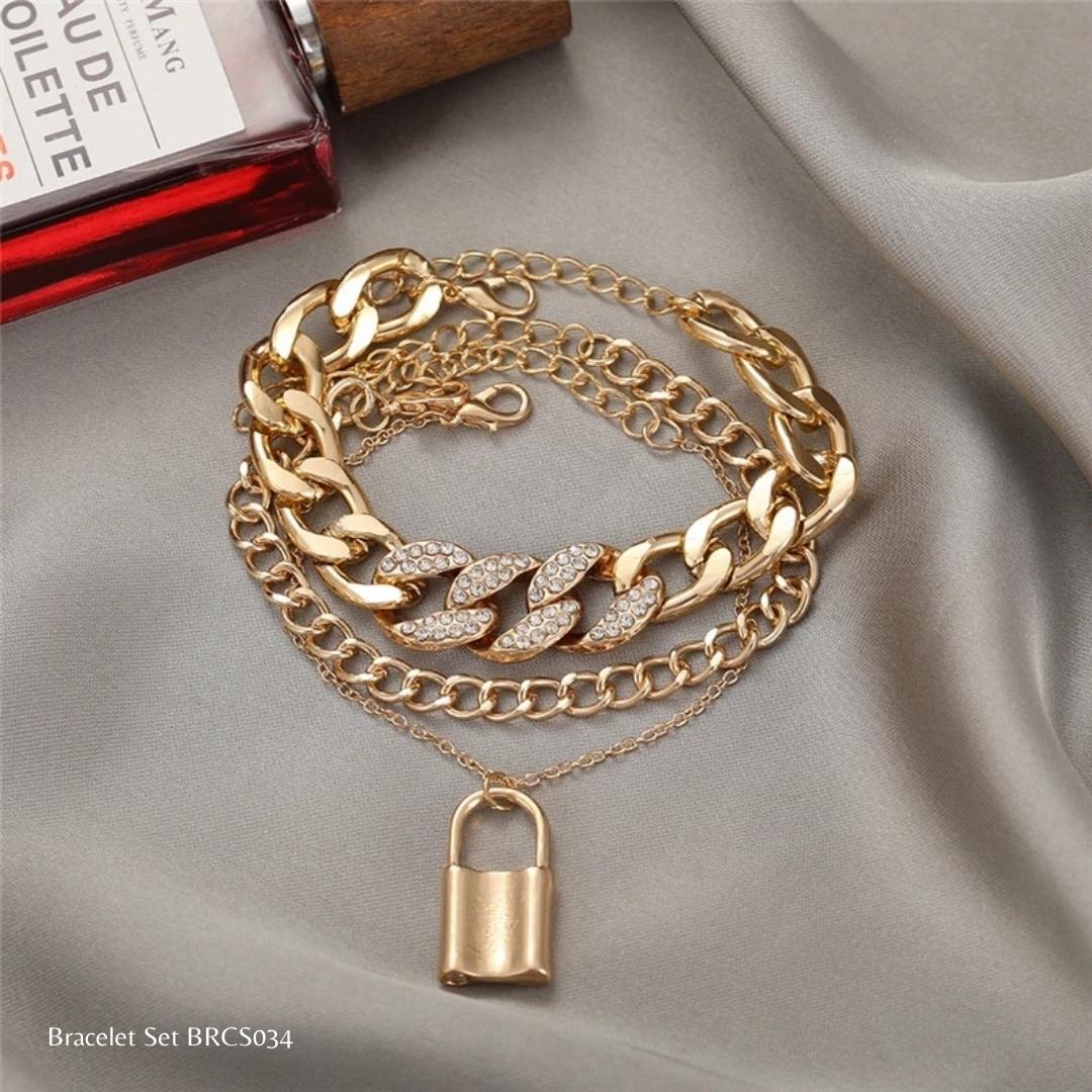 Bracelet Set | BRCS034 | Gold