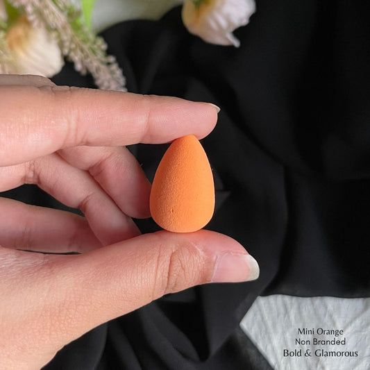 Non Branded Beauty Blender | Teardrop Mini | Orange