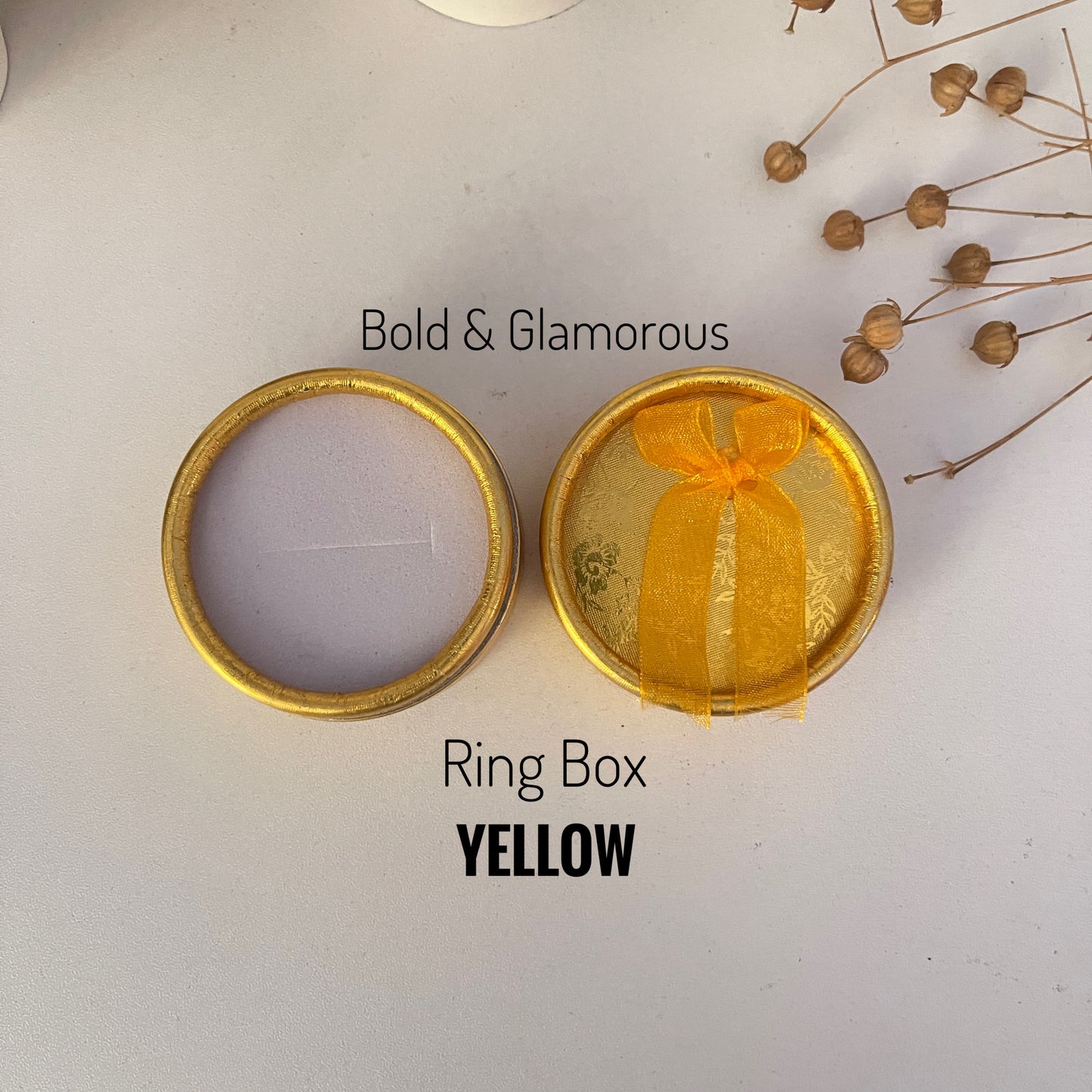 Round Ring Box | Yellow Gold