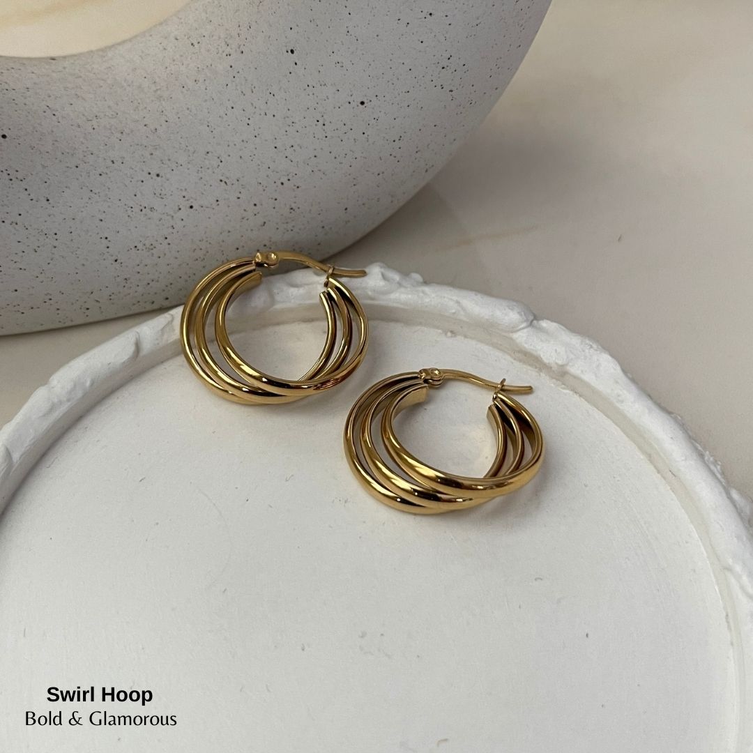 Hoop Earring | Swirl Hoop