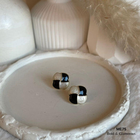 Stud Earring | ME75 | Emeline | Black