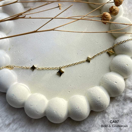Chain Anklet | CA07 | Star Charms