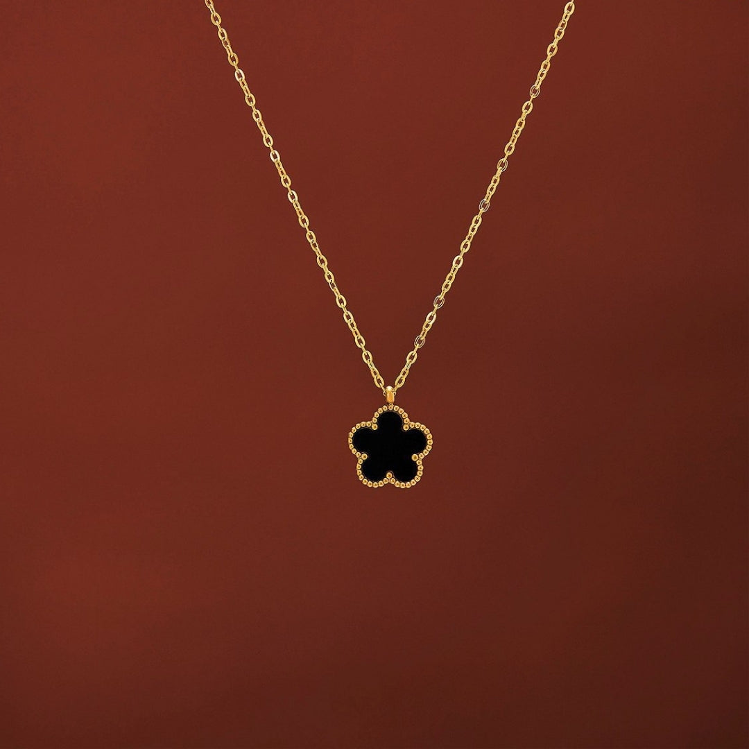 Necklace | SN204 | Black Petal