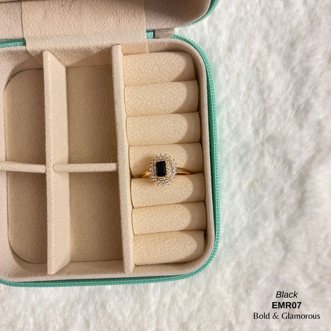 Diamond Cut Ring | EMR07 | Black