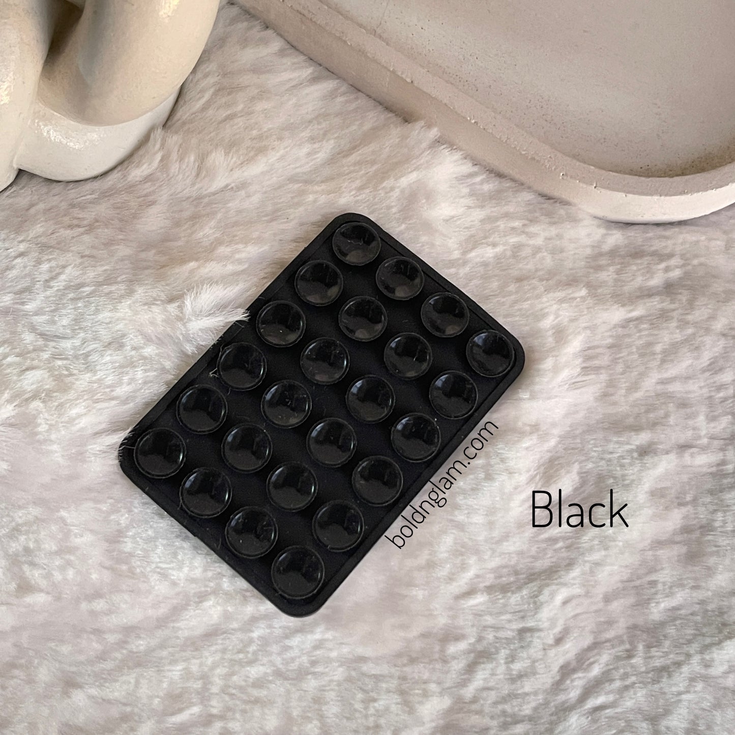 Double Sided Silicone Suction Pad | Black