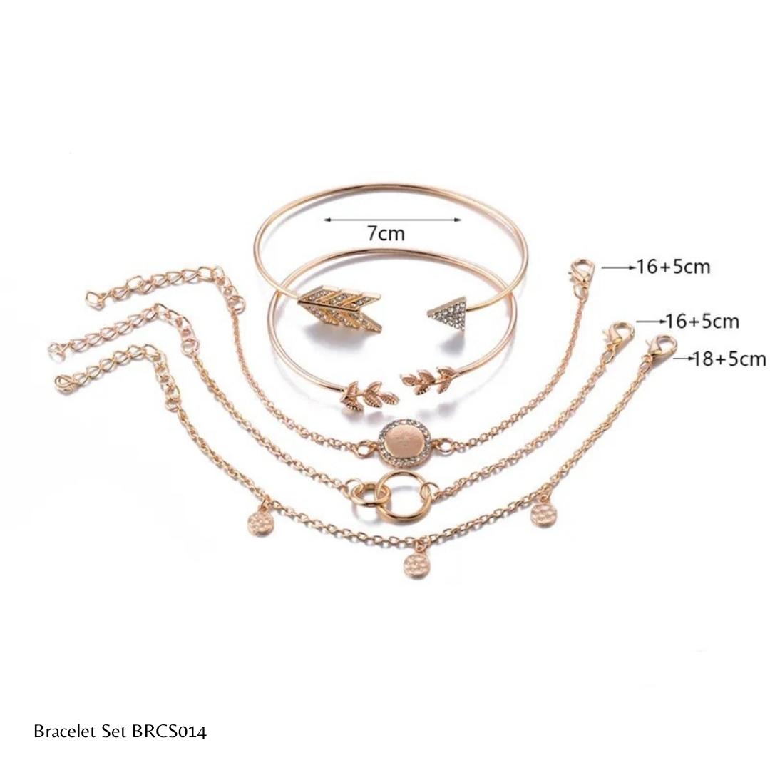Bracelet Set | BRCS014 | Gold