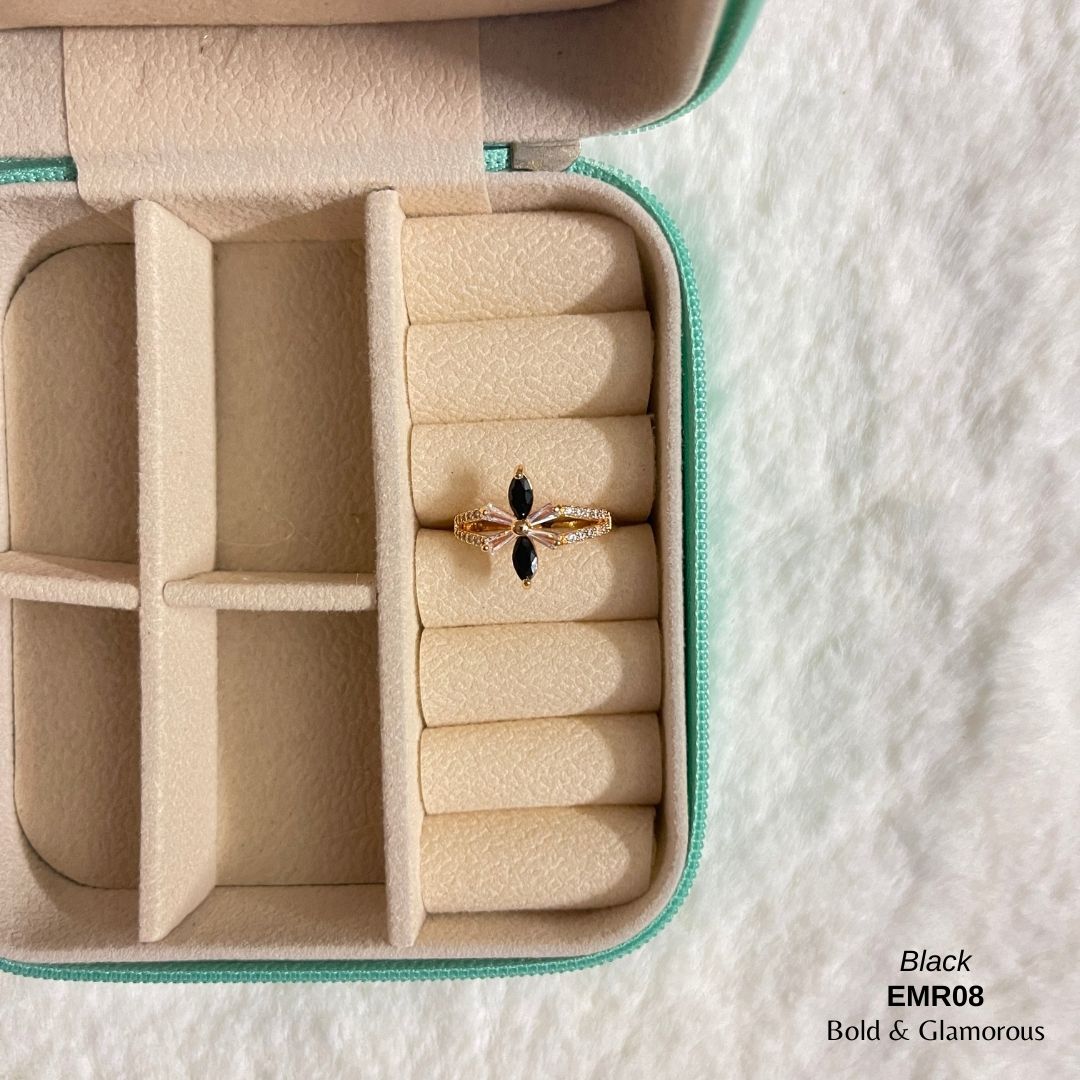 Diamond Cut Ring | EMR08 | Black