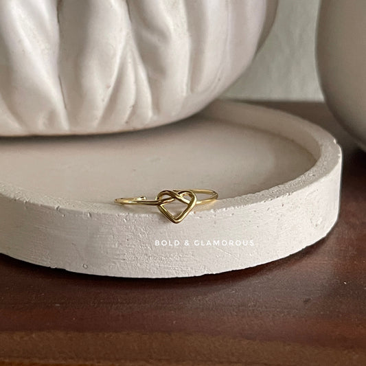 Minimal Ring | SR269 | Knotted Heart Mini Copper