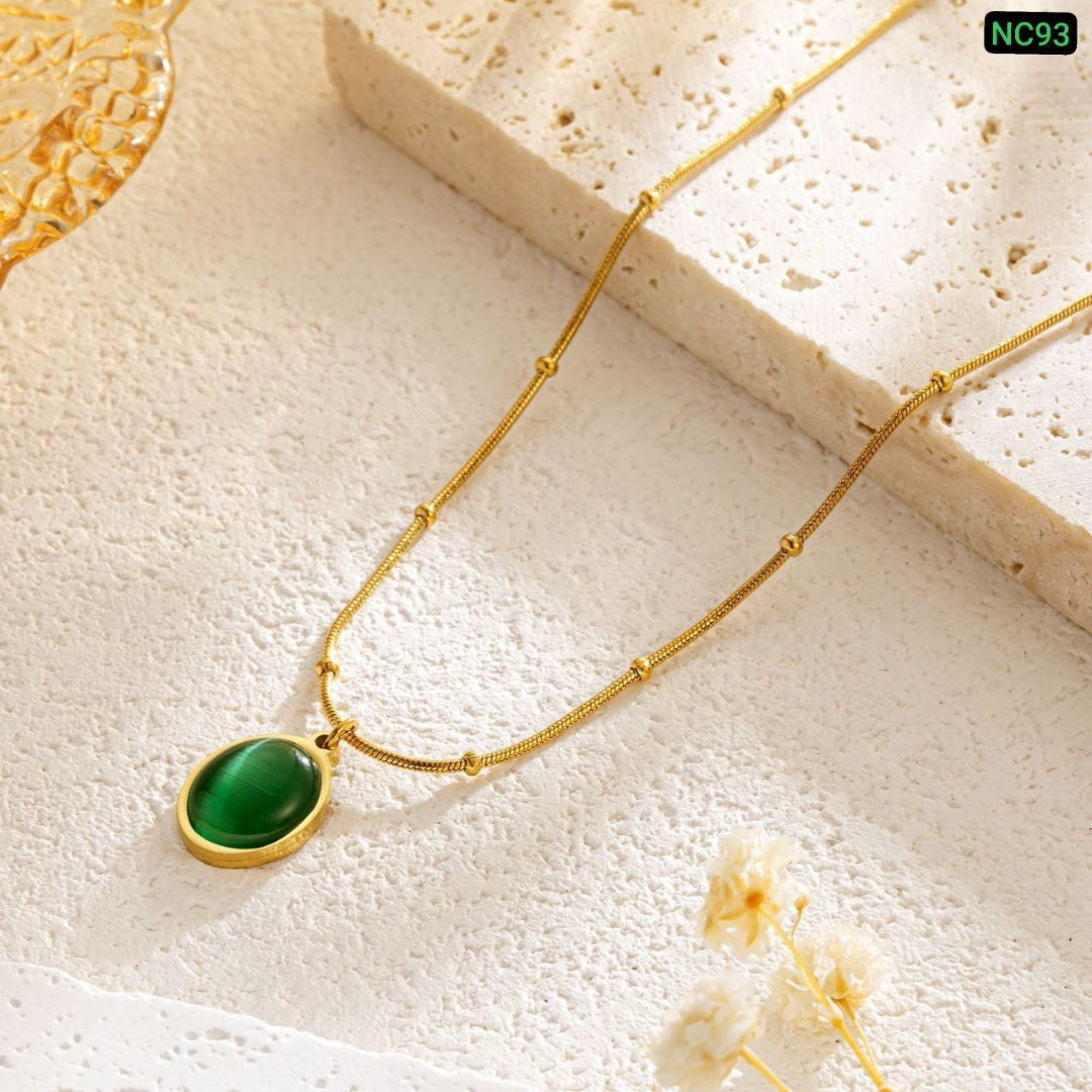 Necklace | SN201 | Green Opal