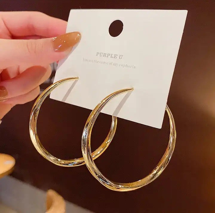 Big Size Hoop Earring | SE037 | Gold