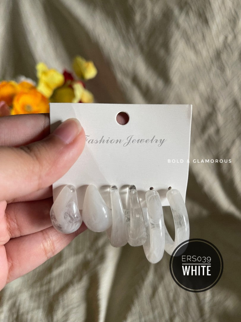 Earring Set | ERS039 | White